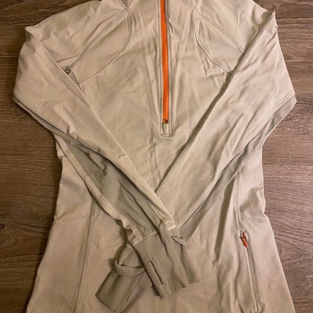 Lululemon Athletica Gray Long Sleeve Zippered Polo Sweatshirt